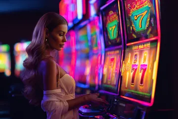 1111BTE Games — Discover modern slots and table adventures A man celebrating a winning moment on his laptop while gaming symbols float around him, capturing the excitement of 1111BTE games.